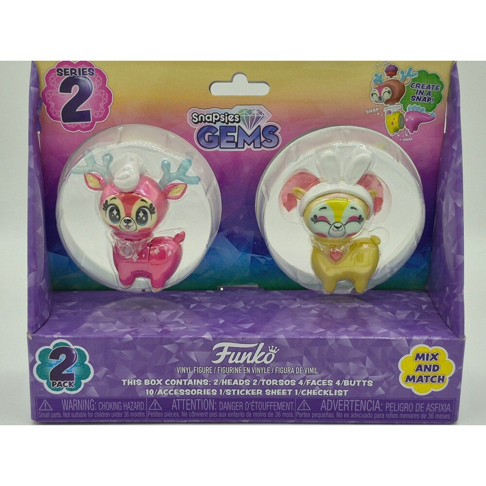 Snapsies Gems Blush Pinky 2 Pack New Sealed Funko Figures Series 2